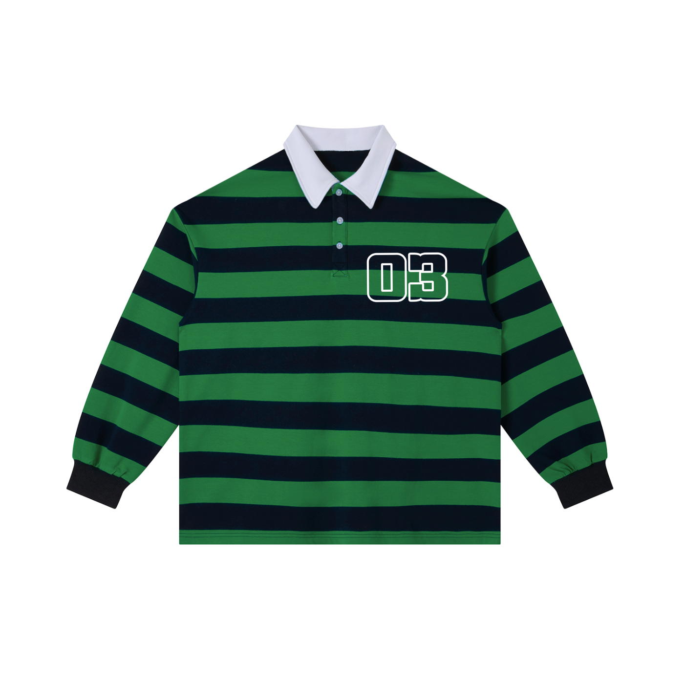 M4GLRY Color Block Stripe Polo Shirt
